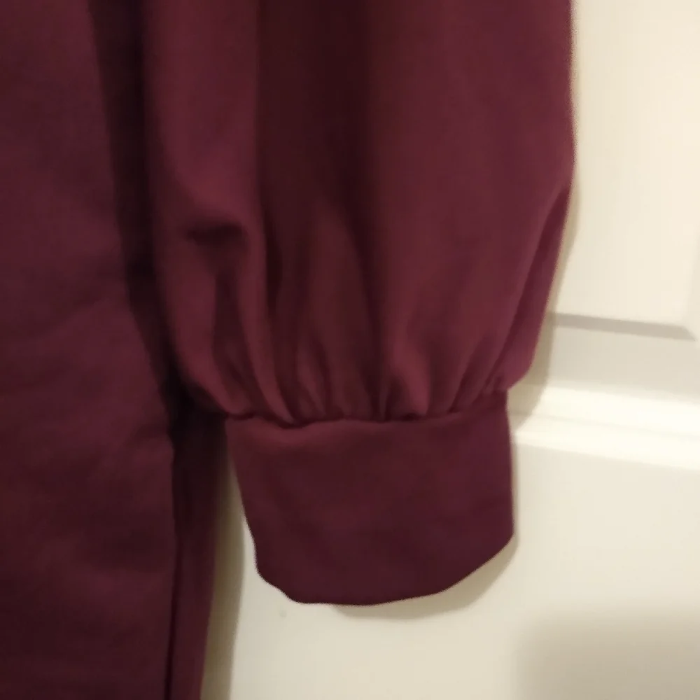 NEW Burgundy Solid Career & Sexy Form Fitting Bodycon Dress Lady's M - Picture 6 of 11